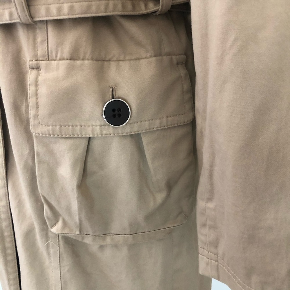 NEW YORK & COMPANY Classic Khaki Trench Coat Size M - Picture 7 of 16